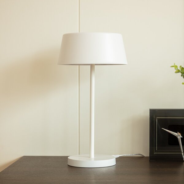 Lindby Milica LED lampă de masă, alb, dimabil, reglabil, Alb, Camera de zi / sufragerie, Metal, Scandinavă