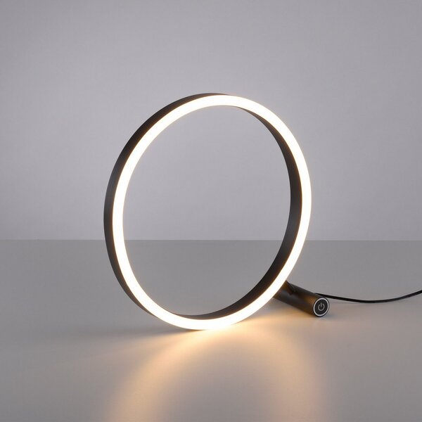 JUST LIGHT. GmbH Lampă de masă LED Ritus, antracit, reglabil, Negru, Camera de zi / sufragerie, Metal, Modern