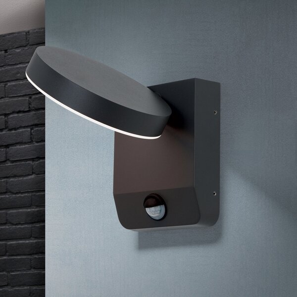 ORION Aplică LED de exterior Hendryk cu senzor, negru, Negru, Metal, Modern
