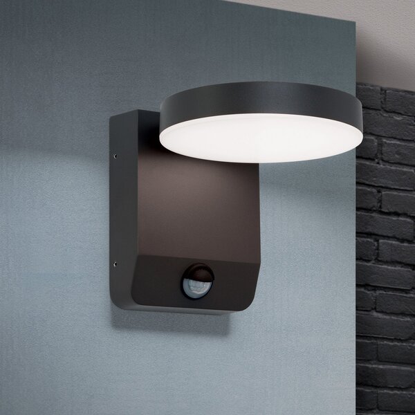 ORION Aplică LED de exterior Hendryk cu senzor, negru, Negru, Metal, Modern