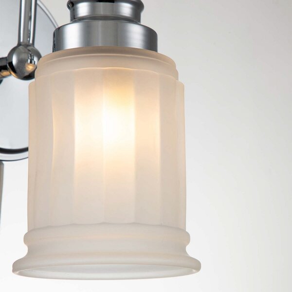 QUOIZEL Aplică de perete Swell IP44, 1 lumină, crom lustruit, Metalic, Baie, Metal