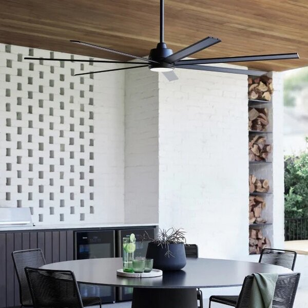 Beacon Lighting ventilator de tavan cu lumină Atlanta negru DC silent, reglabil, Negru, Camera de zi / sufragerie, Aluminiu, Modern