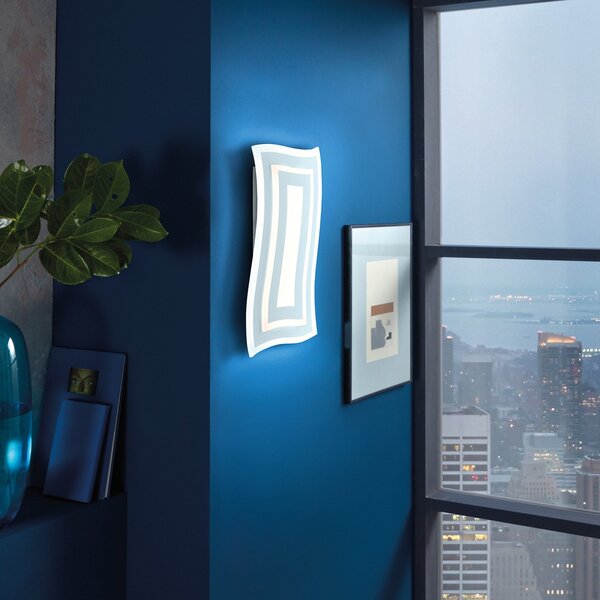 FISCHER & HONSEL Aplică cu LED Gorden, alb, înălțime 43 cm, metal, CCT, reglabil, Alb, Camera de zi / sufragerie, Metal, Modern