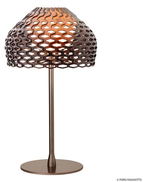 FLOS Tatou T Lampă de masă dimabilă, gri ocru, reglabil, Maro / Rugină, Camera de zi / sufragerie, Metal, Design