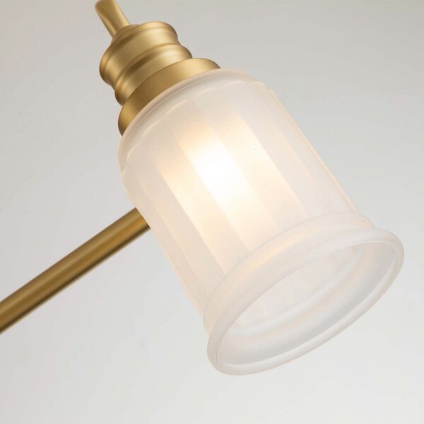 QUOIZEL Aplică Swell IP44, 3 lumini, alamă periat, Auriu / Alamă, Baie, Metal