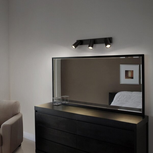 LEDVANCE Octagon Spot LED cu LED-uri, reglabil, trei becuri, negru, reglabil, Negru, Camera de zi / sufragerie, Metal, Modern