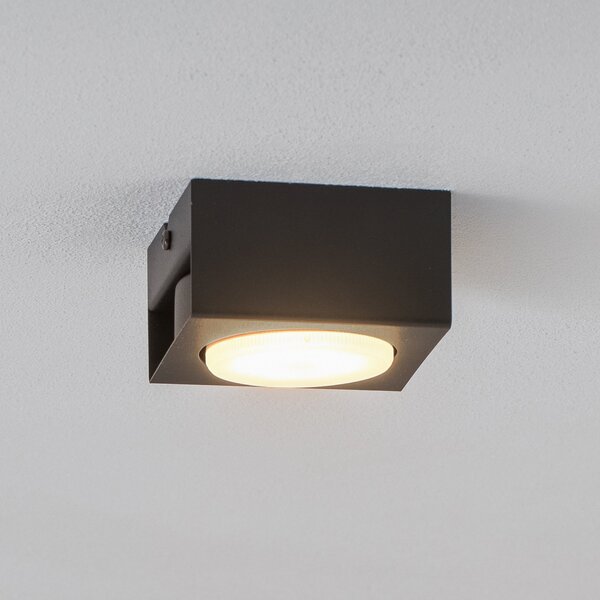 Luminex Downlight Ian în negru, 1 bec, reglabil, Negru, Camera de zi / sufragerie, Metal, Modern