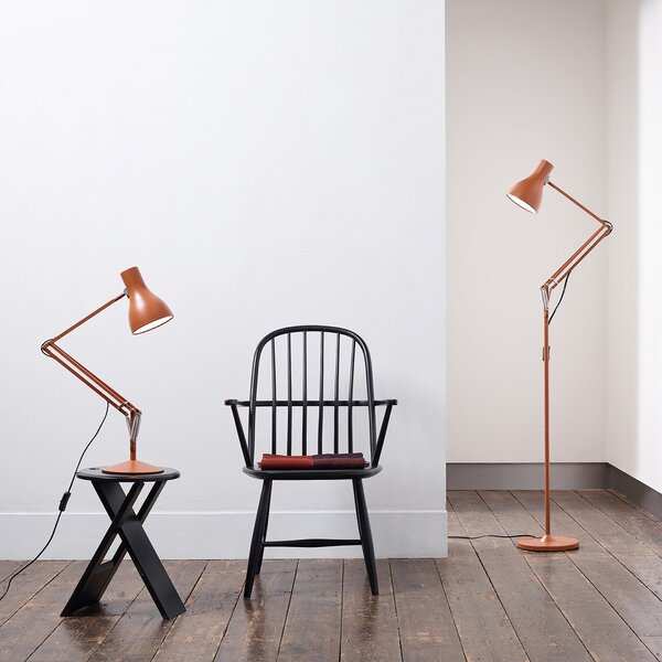 Lampadar Anglepoise, Type 75, Maro / Rugină, Studiu / Birou, Metal, Design industrial