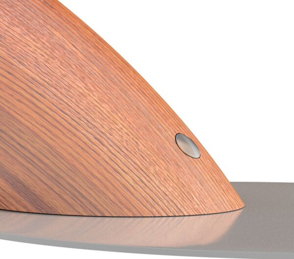 Aluminor Swingo lampă de birou LED cu lemn, gri, reglabil, Gri, Studiu / Birou, Metal, Modern