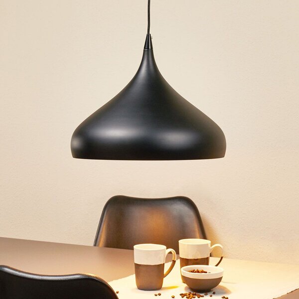 Aluminor Norma lampă suspendată neagră, reglabil, Negru, Camera de zi / sufragerie, Metal, Modern