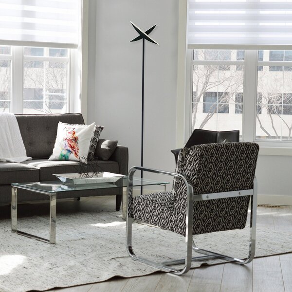 Aluminor Kitel 79 lampadar LED cu abajur despicat, reglabil, Negru, Camera de zi / sufragerie, Metal, Modern