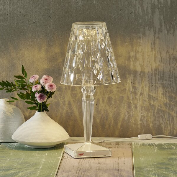 Kartell Big Battery - Lampă de masă IP20, transparentă, Transparent, Plastic, Design