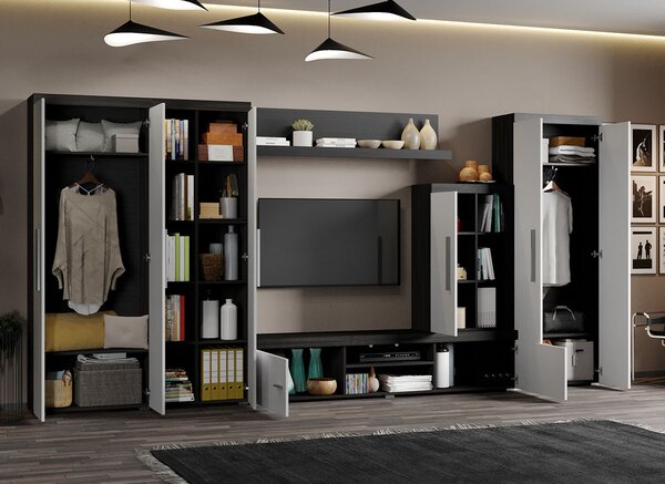 Set Mobilier Living Alb cu Ferrara Sam-C06