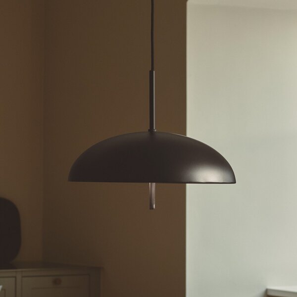 DFTP by Nordlux Lampă suspendată Versale, negru, Ø 35 cm, metal, 2 x E27, reglabil, Negru, Camera de zi / sufragerie, Metal, Scandinavă