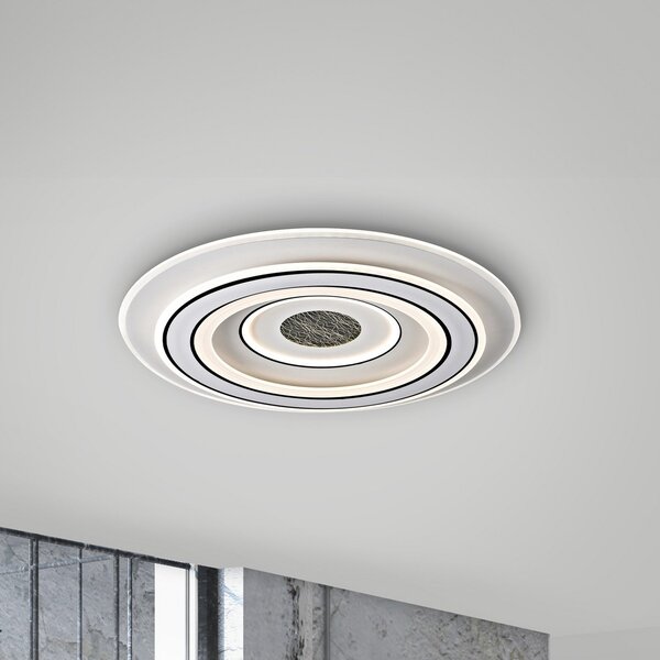 JUST LIGHT. GmbH DOAR LUMINĂ. Plafonieră cu LED Tolago, Ø 40 cm, CCT, reglabilă, reglabil, Alb, Camera de zi / sufragerie, Plastic, Modern