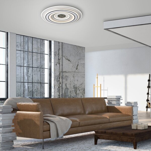 JUST LIGHT. GmbH DOAR LUMINĂ. Plafonieră cu LED Tolago, Ø 40 cm, CCT, reglabilă, reglabil, Alb, Camera de zi / sufragerie, Plastic, Modern