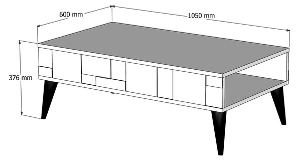 Masă de cafea Madre (Nuc + Negru). 1088751
