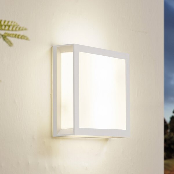 Lindby Lampa de exterior Sivana, albă, aluminiu, 26 cm x cm, reglabil, Alb, Plastic, Modern