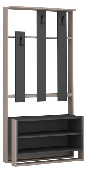 Set mobilier pentru hol Chulio (Mokka + Antracit). 1071993