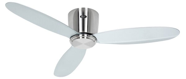 CasaFan Ventilator de tavan inteligent ECO PLANO II, Ø 112 cm, argintiu, curent continuu, Metalic, Camera de zi / sufragerie, Plastic, Modern
