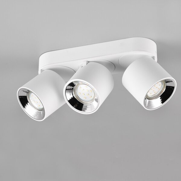 Trio Lighting Guayana plafonieră GU10 3 becuri alb, Alb, Camera de zi / sufragerie, Metal, Modern, Plafon cu flacără multiplă