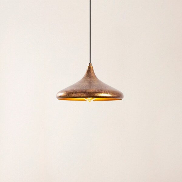 Opviq Lampă suspendată Barek 11545, alamă brunată, metal, Ø 34 cm, reglabil, Bronz / Alamă Veche, Camera de zi / sufragerie, Metal