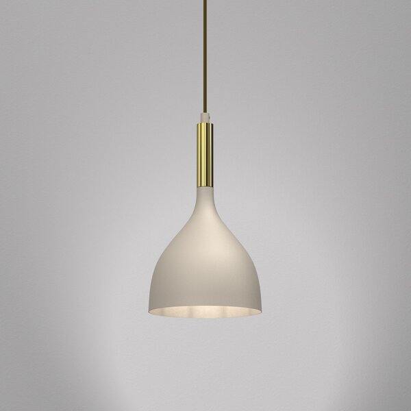 Luminex Suspensie Noak, 1 lumină, bej/auriu, oțel, reglabil, Bej, Camera de zi / sufragerie, Metal, Scandinavă
