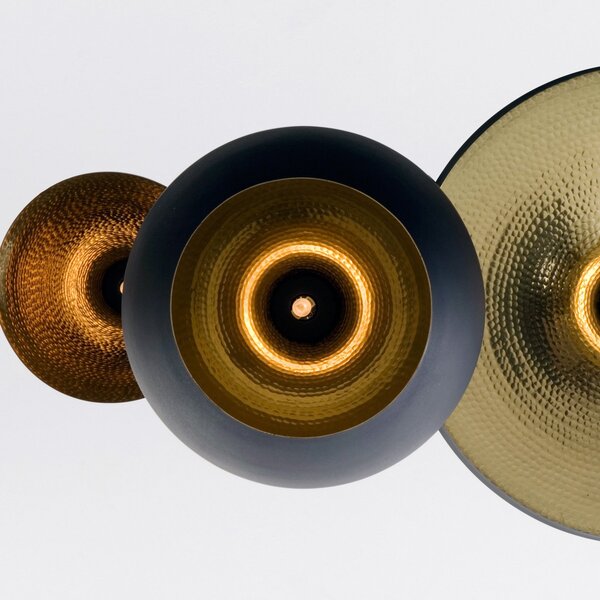 Tom Dixon Beat Fat lampă pendul LED, negru, reglabil, Negru, Camera de zi / sufragerie, Metal, Design
