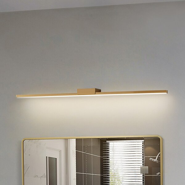 Lucande LED lampă oglindă Kivana, cupru, metal, 90 cm, IP44, Cupru, Baie, Aluminiu, Modern