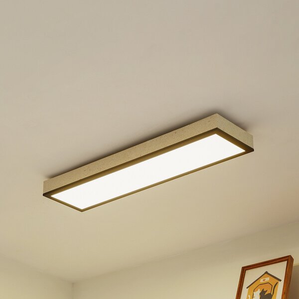Lindby plafonieră LED Laviona, CCT, dimabil, beton, 80 cm, reglabil, Negru, Camera de zi / sufragerie, Metal, Modern