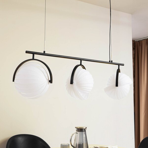Lucande lampă suspendată Helva, alb, 3 becuri, 108 cm, rotativă, reglabil, Alb, Camera de zi / sufragerie, Plastic, Scandinavă