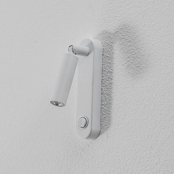 TK Lighting Aplică de perete Enzo Long, alb, metal, 22 cm, reglabilă, G9, Alb, Camera de zi / sufragerie, Metal, Modern