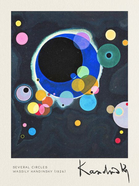 Artă imprimată Several Circles - Wassily Kandinsky, (30 x 40 cm)