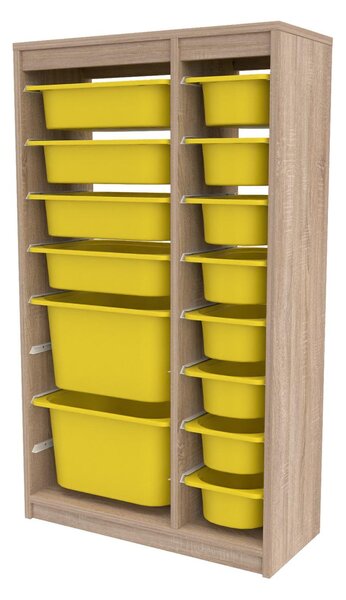 Organizator jucării Dremonka 6 (Stejar sonoma + galben). 1124300