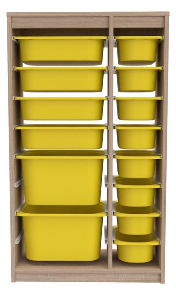 Organizator jucării Dremonka 6 (Stejar sonoma + galben). 1124300