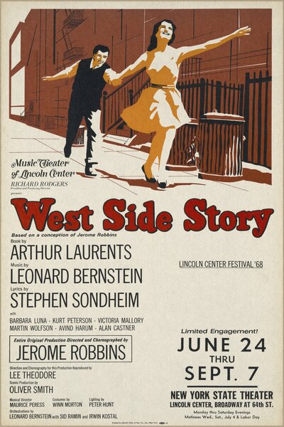 Reproducere West Side Story, 1968 (Vintage Theatre Production), (26.7 x 40 cm)