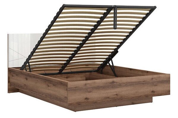 Pat Fivale 122Dublu, Maro, 160x200, PAL laminat, Somiera patSomiera pat, 17x21x10cm