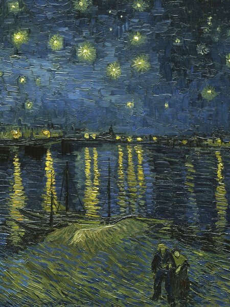 Artă imprimată Starry Night over the Rhone (Portrait Edition) - Vincent van Gogh, (30 x 40 cm)