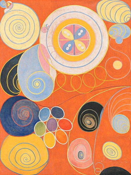 Artă imprimată The 10 Largest No.3 (Orange Abstract) - Hilma af Klint, (30 x 40 cm)