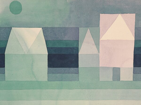 Artă imprimată Three Houses - Paul Klee, (40 x 30 cm)