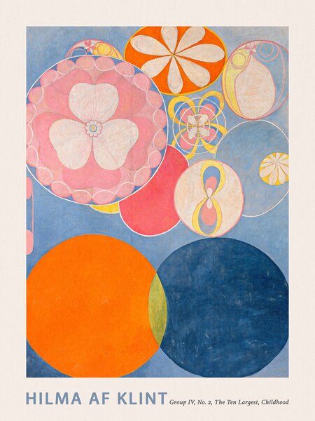 Artă imprimată The Very First Abstract Collection, The 10 Largest (No.2 in Blue) - Hilma af Klint, (30 x 40 cm)