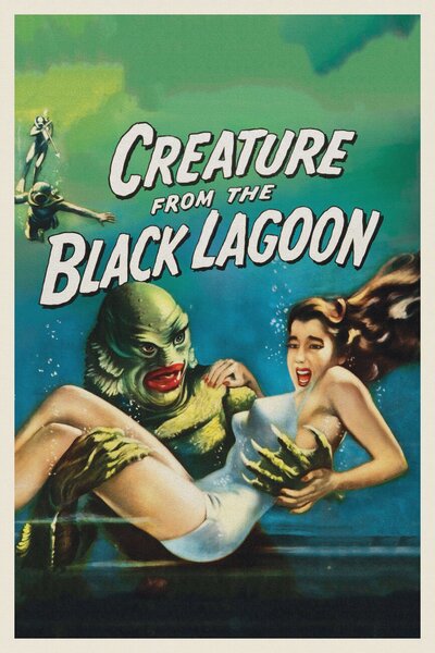 Reproducere Creature from the Black Lagoon (Vintage Cinema / Retro Movie Theatre Poster / Horror & Sci-Fi), (26.7 x 40 cm)