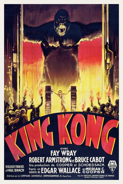 Artă imprimată King Kong / Fay Wray (Retro Movie), (26.7 x 40 cm)
