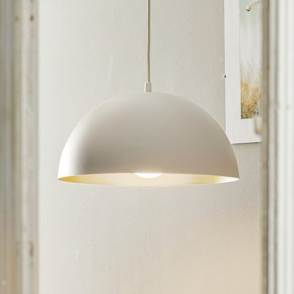 Eko-Light Lampă suspendată Beta în alb-auriu, reglabil, Alb, Camera de zi / sufragerie, Metal, Modern