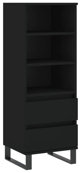 Dulap înalt, negru, 40x36x110 cm, lemn compozit
