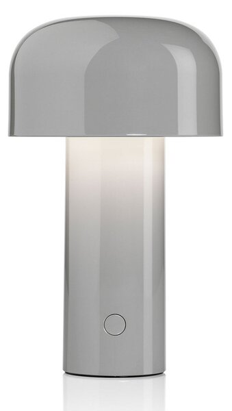 FLOS Bellhop lampă de masă LED încărcabilă, gri, reglabil, Gri, Camera de zi / sufragerie, Plastic, Design