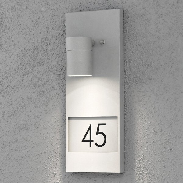 Konstsmide Modena 7655 număr de casă, gri, Gri, Metal, Modern, Soclu de perete jos