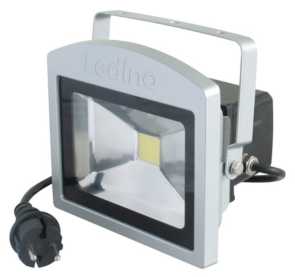 Ledino Spot LED reîncărcabil Benrath 20NB, iluminat de urgență, 19 cm înălțime, Gri, Aluminiu