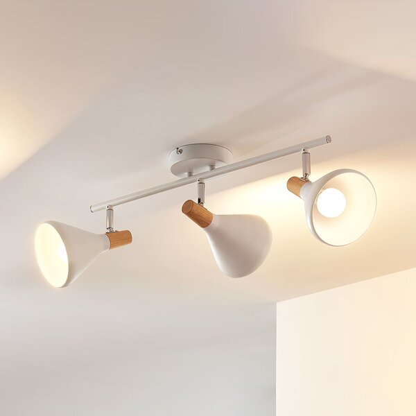 Lindby plafonieră Arina, 53 cm, alb, 3 becuri, E14, reglabil, Alb, dormitor, Metal, Modern