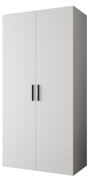 Dulap de haine 100 cm Borry 1 (alb + Negru). 1125747